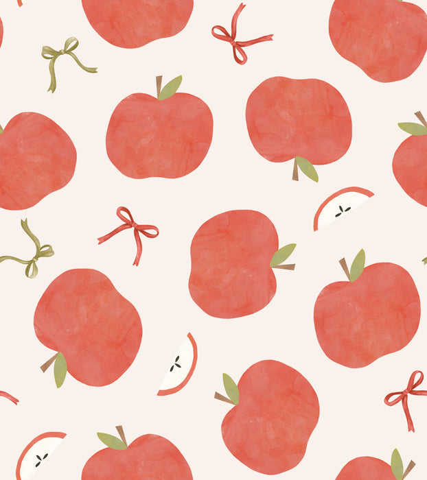 Apples & Bows on Beige