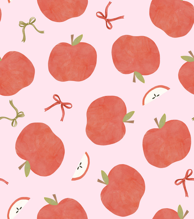 Apples & Bows on Pink