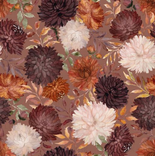 Autumn Enchantment Floral Rosy Taupe