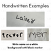 Back To School: Handwritten Name Panels (Three Names)