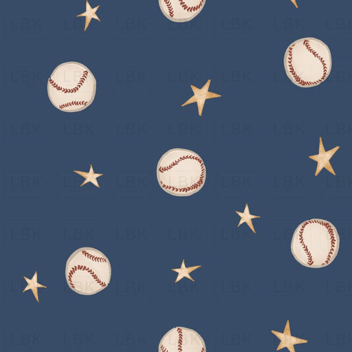 Baseball And Stars - Navy