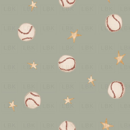 Baseball And Stars - Sage