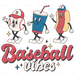 Baseball Vibes - Ball Drink Hotdog Distressed