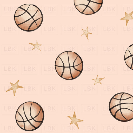 Basketball And Stars - Blush