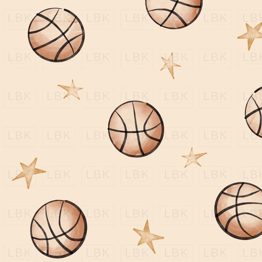 Basketball And Stars - Ivory