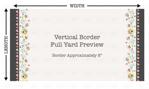 Bee Mine Border- Double Vertical