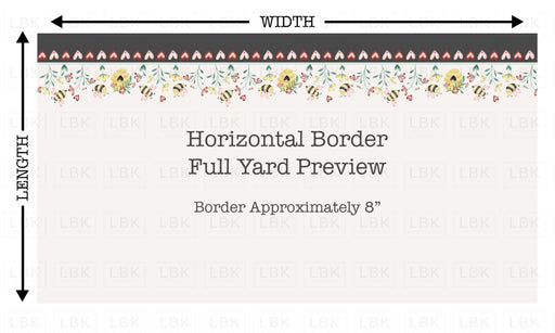 Bee Mine Border- Single Horizontal
