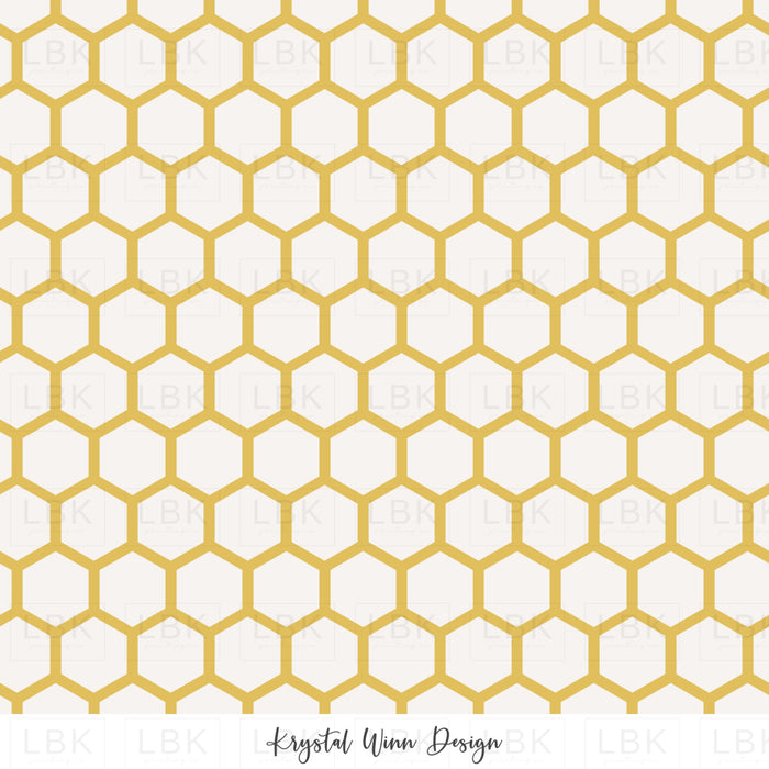 Bee Mine Honeycomb Golden Yellow