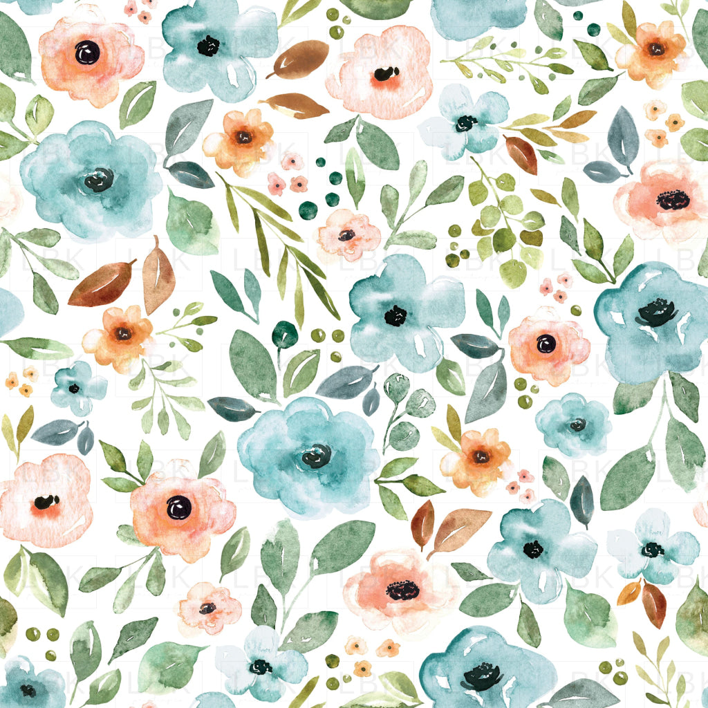 Blue Sunrise Floral