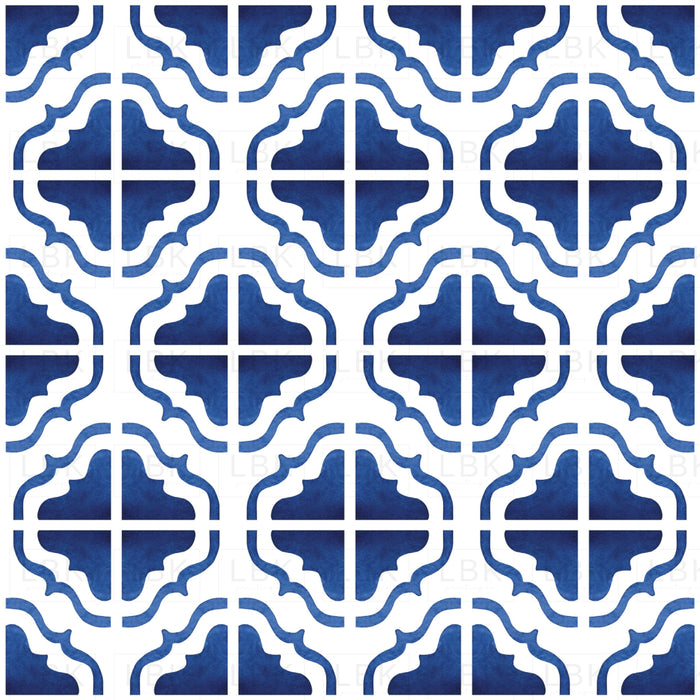 Blue Decorative Ornate Tile