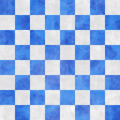 Blue gray watercolor checker