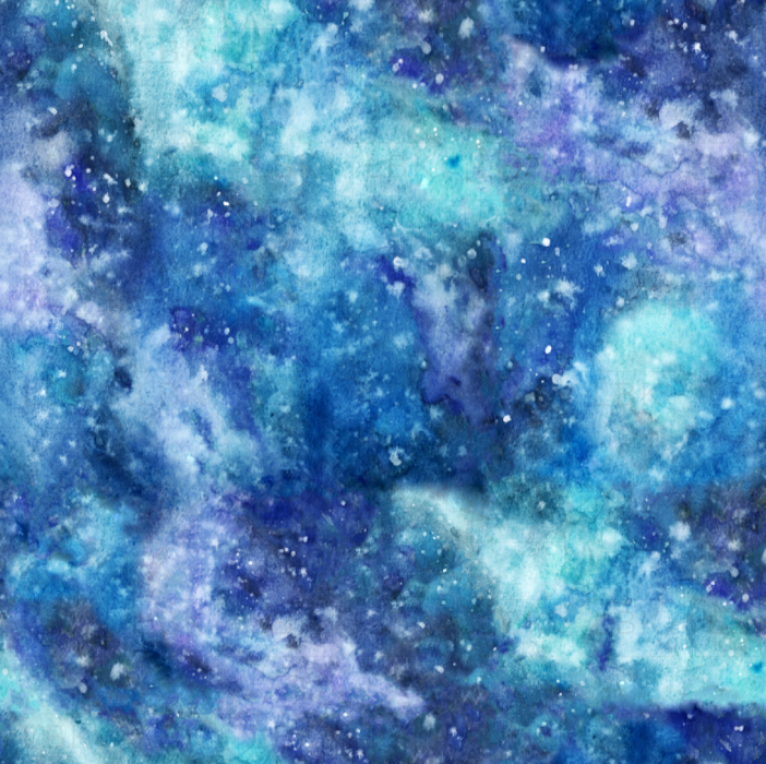 Blue Watercolor Galaxy