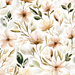 Blush Bouquet Sepia:green On Cream