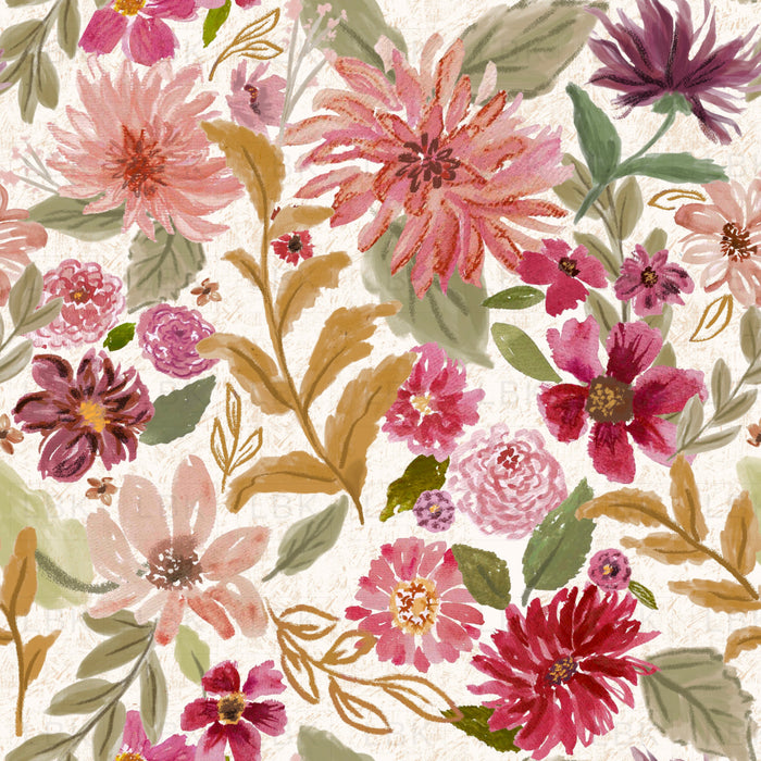 Boho blooms in off white