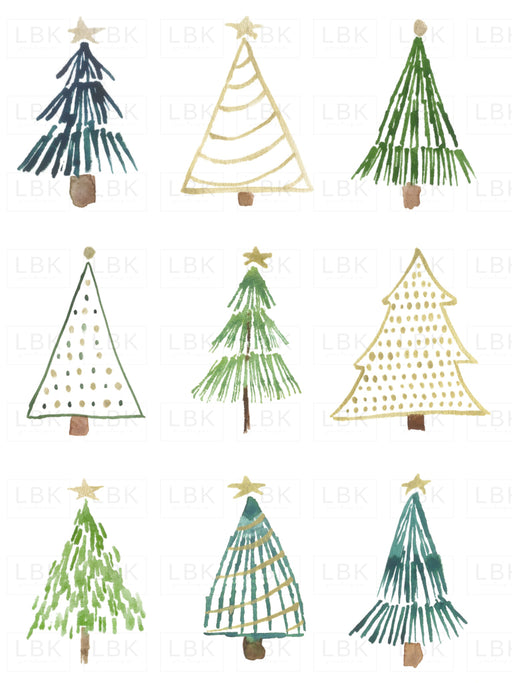 Boho Christmas Trees