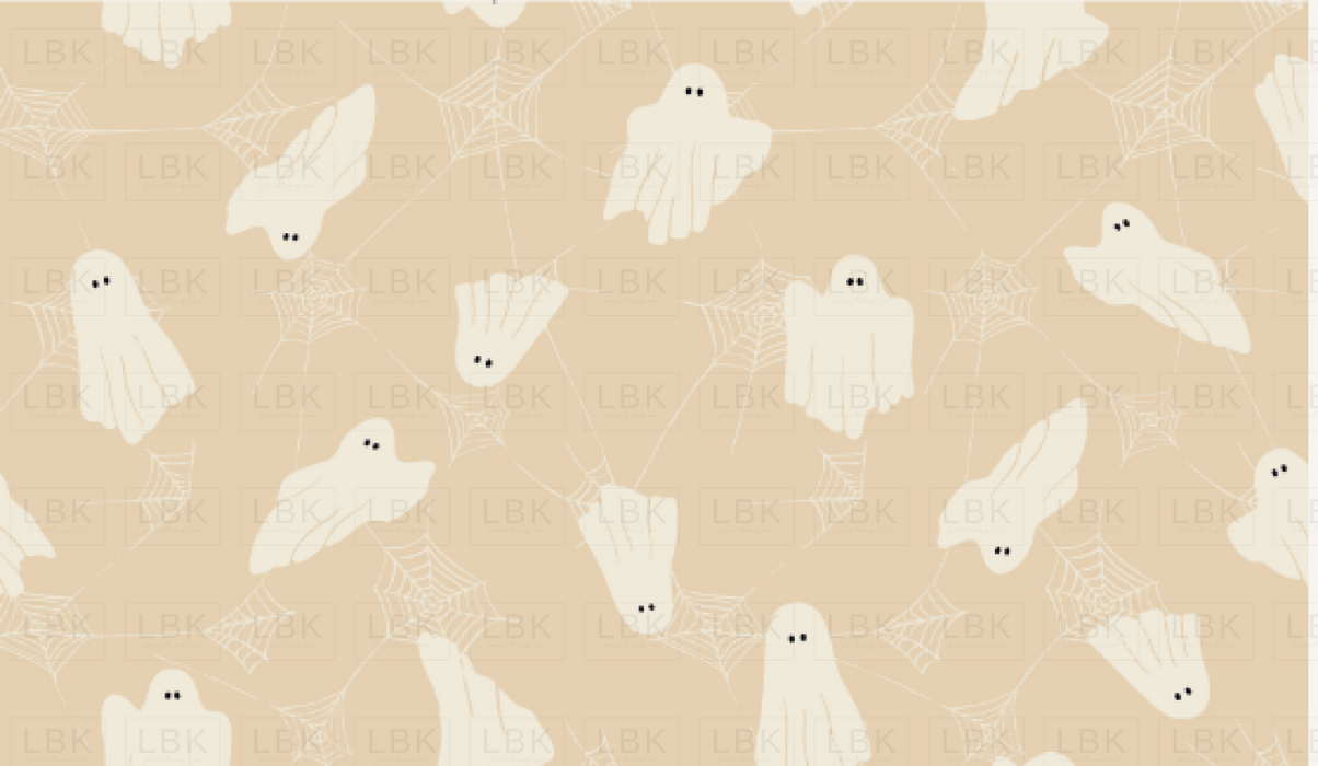 Boho Ghosts And Webs On Beige