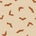 Boho Halloween Bats Rust On Beige