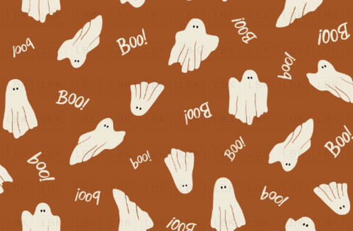 Boho Hippy Ghosts On Rust Red