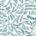 Botanical Leaves Ocean Teal