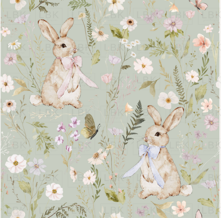 Bunny Bloom on Spring Green