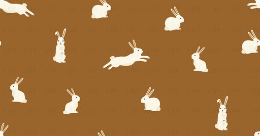 Bunny Rabbits On Brown