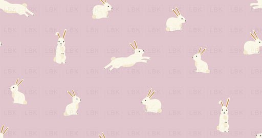 Bunny Rabbits On Pink