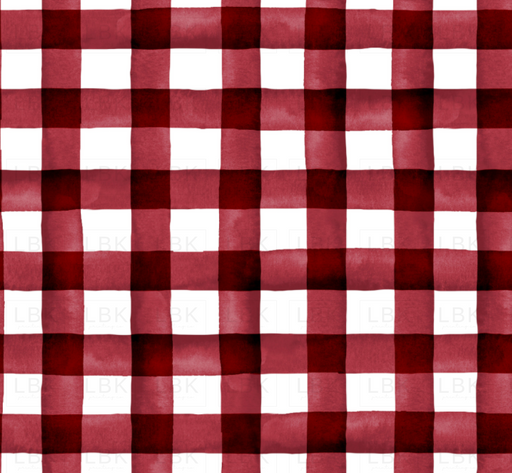 Burgundy Watercolor Plaid