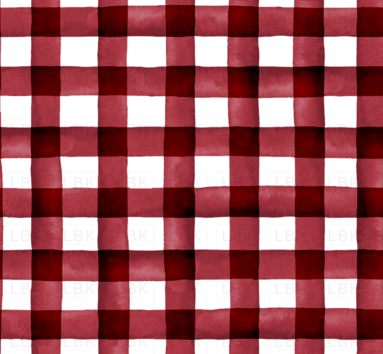 Burgundy Watercolor Plaid