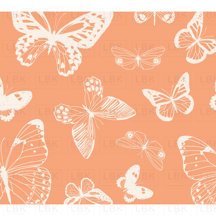 Butterflies In Peach