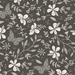 Butterfly Garden Floral Muted- soft black