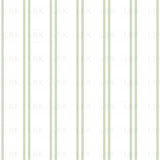 Butterfly Garden Stripe Preppy-white light green