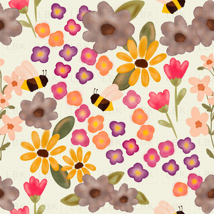 Buzzy Blooms neutrals