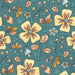 Candy Corn Harvest Floral Teal