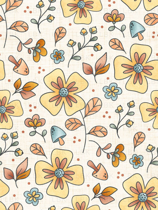 Candy Corn Harvest Floral White