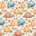 Candy Corn Harvest Pumpkin Floral White