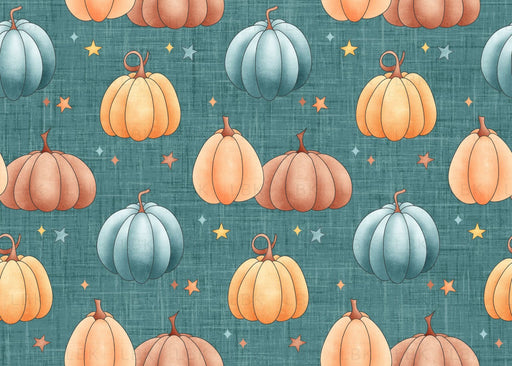 Candy Corn Harvest Pumpkins Teal