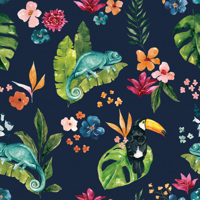 Chameleon_Floral_Navyblue