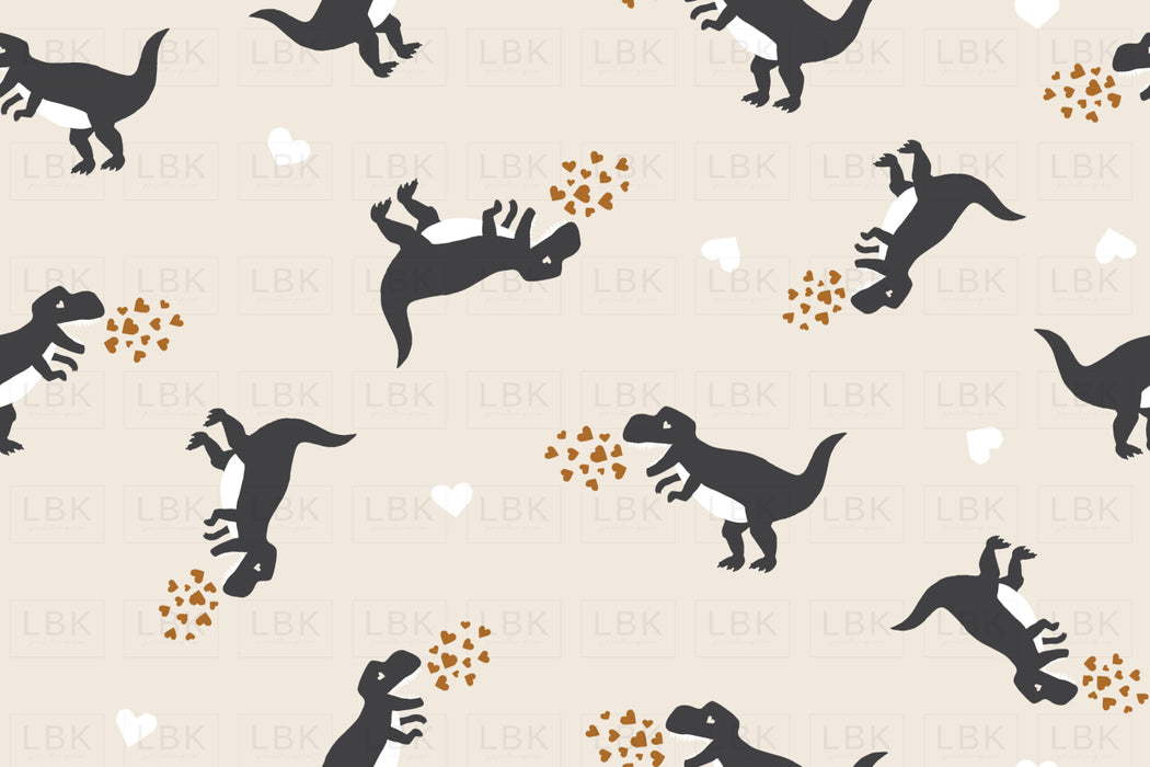 Charcoal Dinos Fabric