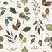 Charlotte Green And Brown Leaves On Textured Cream