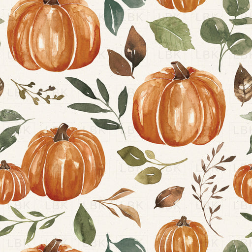 Charlotte Leaves And Pumpkins On Textured Cream