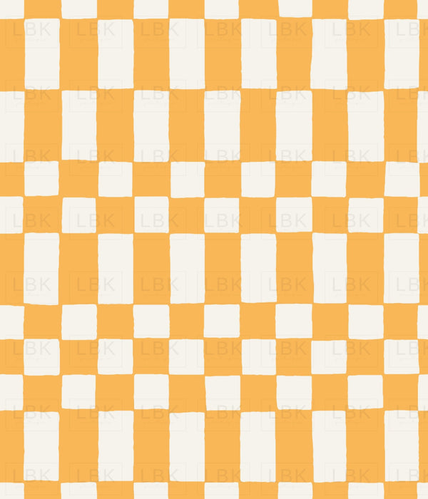 Checkerboard In Amber Yellow