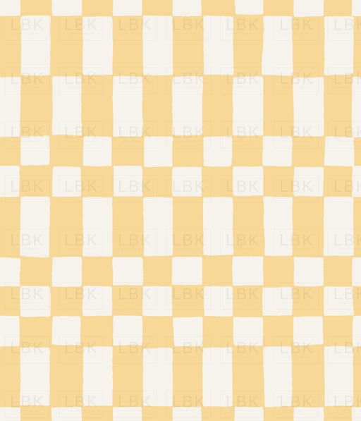Checkerboard In Banana Yellow