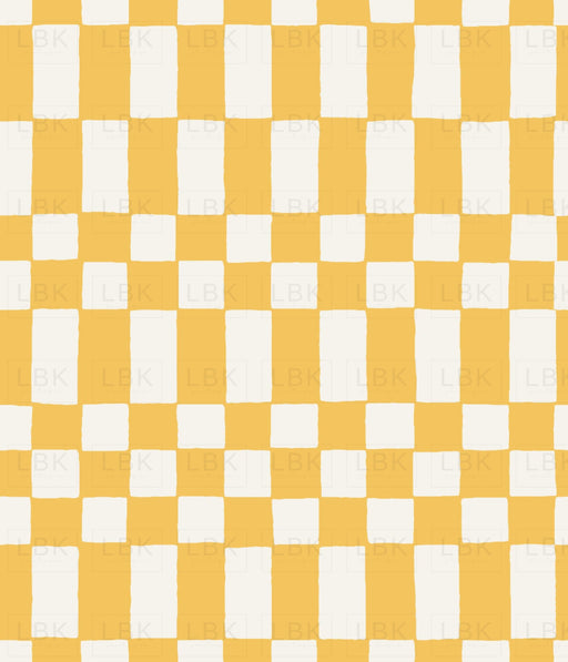 Checkerboard In Banana Yellow