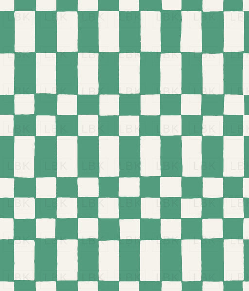 Checkerboard In Emerald Green