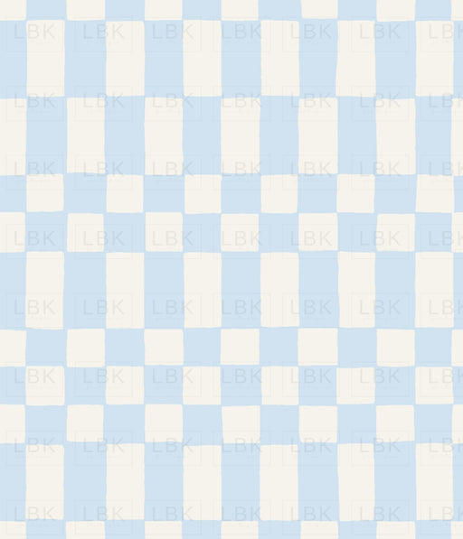 Checkerboard In Pastel Blue