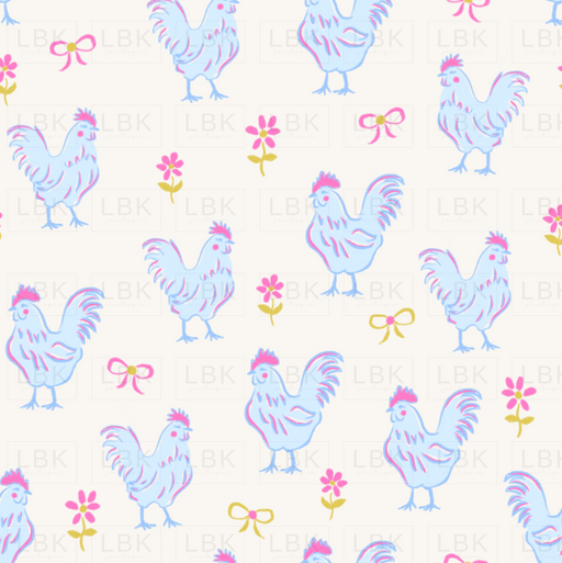 Chickens And Flowers