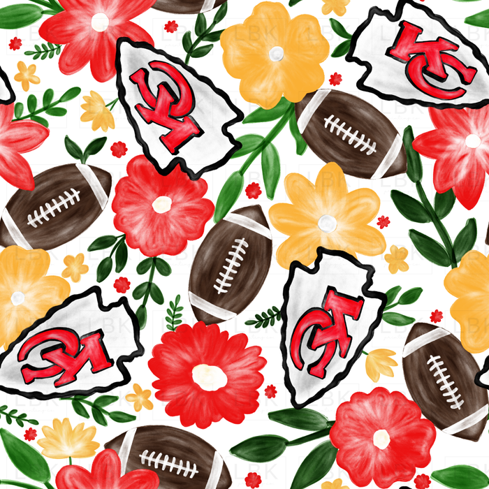 Chiefs Floral Watercolor