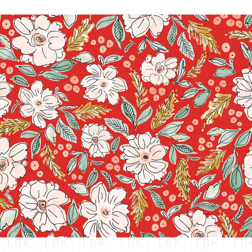 Christmas Blossoms Red