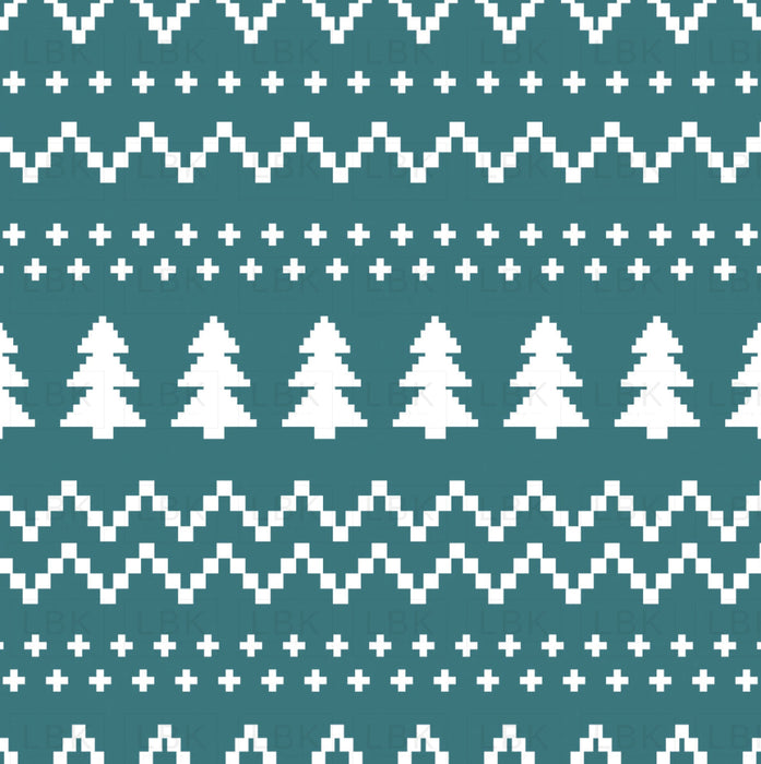 Christmas Dinos Sweater Blue Fabric
