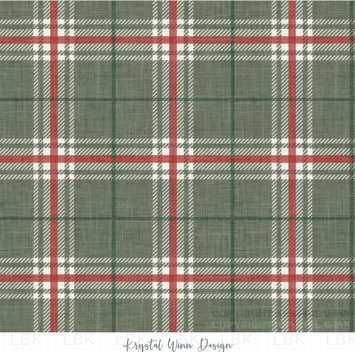 Christmas Faux Flannel Pine